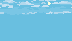 Pixel art background of clouds