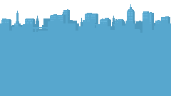 Pixel art background of very distant buildings